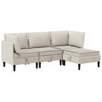 vidaXL Ensemble de meubles pour le salon 4 Pièces Avoine Tissu