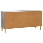 vidaXL Meuble TV Gris béton 102 x 34 5 x 50 cm Bois d'ingénierie