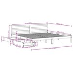 vidaXL Cadre de lit sans matelas 200x200 cm bois massif de pin