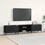 vidaXL Meuble TV Chêne noir 180 x 31.5 x 40 cm Bois d'ingénierie