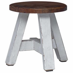 vidaXL Tabouret Naturel 22 x 22 x 24 cm Bois d'Acajou