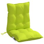 vidaXL Coussins de chaise à dossier bas lot de 2 vert vif