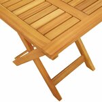 vidaXL Transat 2-personne 3 Pièces Marron Bois d'Acacia Massif