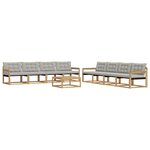 vidaXL Ensemble de canapés d'extérieur 9 pc Blanc et gris clair