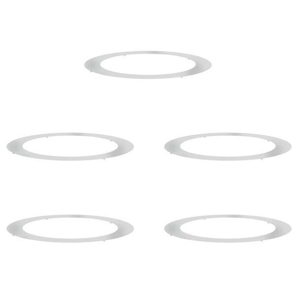 vidaXL adapté pour anneaux d'arbre plats 5 Pièces Argent Ø90 / 120 cm