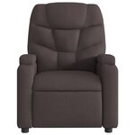 vidaXL Fauteuil de massage inclinable Marron foncé Tissu