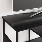 vidaXL Meuble TV Chêne noir 100 x 35 x 45 cm Bois d'ingénierie et fer