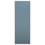 vidaXL Panneaux de toiture 12 Pièces Acier enduit de poudre Gris 100x36cm