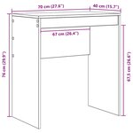 vidaXL Bureau avec rangement Chêne Fumé Bois d'Ingénierie