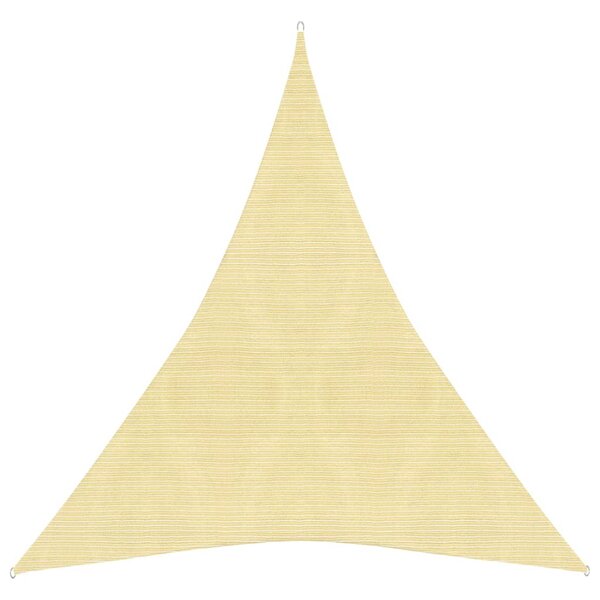 vidaXL Voile d'ombrage 160 g/m² Beige 3x4x4 m PEHD