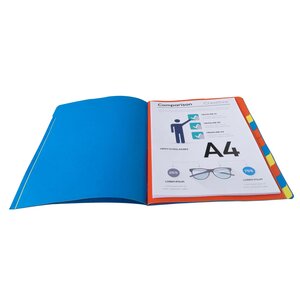 Trieur agrafé 24 x 32 cm avec élastiques 12 compartiments Rouge x 8 EXACOMPTA