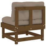 vidaXL Canapés centraux avec coussins 2 Pièces marron miel