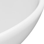 vidaXL Lavabo rond de salle de bain Blanc mat 32 5x14 cm Céramique
