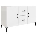vidaXL Buffet blanc brillant 100x36x60 cm bois d'ingénierie