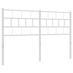 vidaXL Tête de lit métal blanc 135 cm