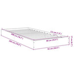vidaXL Cadre de lit sans matelas chêne marron 90x200cm bois ingénierie
