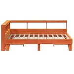 vidaXL Lit bibliothèque sans matelas cire marron 150x200 cm pin massif