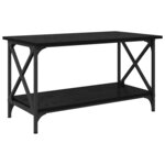 vidaXL Table basse Chêne noir 80 x 45 x 45.5 cm Bois d'ingénierie