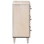 vidaXL Buffet 2 Pièces Blanc 60 x 33 5 x 75 cm Bois de mangue massif