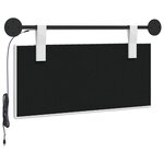 vidaXL Tête de lit suspendue Avec lumière LED Blanc Tissu