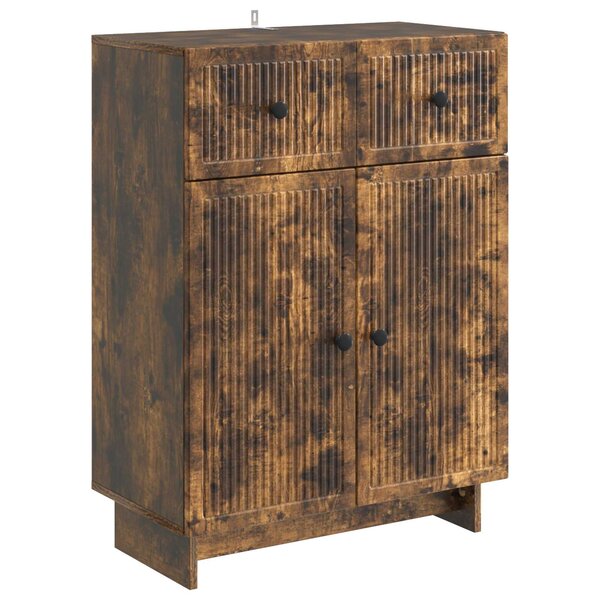 vidaXL Buffet Chêne fumé 66 x 34 5 x 90 cm Bois d'ingénierie