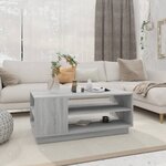 vidaXL Table basse Sonoma gris 102x55x43 cm Aggloméré