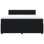 vidaXL Sommier à lattes de lit avec matelas Noir 180x200 cm Velours