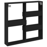 vidaXL Armoire murale noir 80x15x80 cm bois d'ingénierie