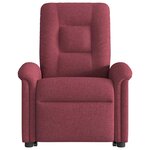 vidaXL Fauteuil inclinable de massage électrique Rouge bordeaux Tissu