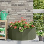vidaXL Jardinière Vert olive 90 x 45 x 35 cm Acier