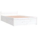 vidaXL Cadre de lit sans matelas avec tiroirs blanc 90x200 cm