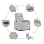 vidaXL Fauteuil inclinable gris nuage tissu