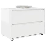 vidaXL Armoire de rangement Blanc brillant 80 x 48 x 57 cm