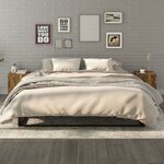vidaXL Tables de chevet 2 Pièces Chêne fumé Bois d'ingénierie