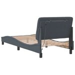 vidaXL Cadre de lit avec LED sans matelas gris foncé 90x200 cm velours