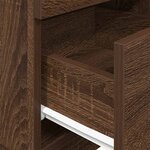 vidaXL Tables de chevet 2 Pièces avec 2 tiroirs chêne marron 36x36x68 cm