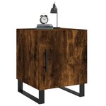 vidaXL Tables de chevet 2 Pièces chêne fumé 40x40x50 cm bois d'ingénierie