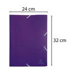 Chemise À Élastique 3 Rabats Polypropylène 4/10e Opaque Eco - A4 - Violet - X 30 - Exacompta