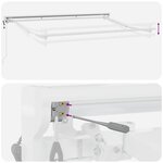 vidaXL Cadre de auvent Blanc 3 x 2 m