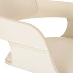 vidaXL Chaise de salle à manger Blanc Bois courbé et similicuir