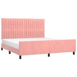 vidaXL Cadre de lit sans matelas rose velours