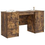 vidaXL Bureau Chêne fumé 142 5 x 50 x 75 cm Bois d'ingénierie
