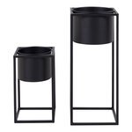 House Nordic Pots à fleurs 2 Pièces Lena Noir