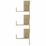 vidaXL Étagère d'angle murale chêne sonoma 45x45x147cm bois ingénierie