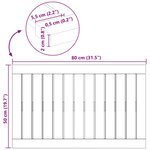 vidaXL Tapis de bain Uni Marron 80 x 50 cm bois