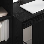 vidaXL Bureau avec tiroir avec étagère avec stockage 2 Pièces Chêne noir
