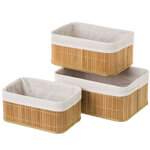 Lot de 3 boites de rangement en bambou