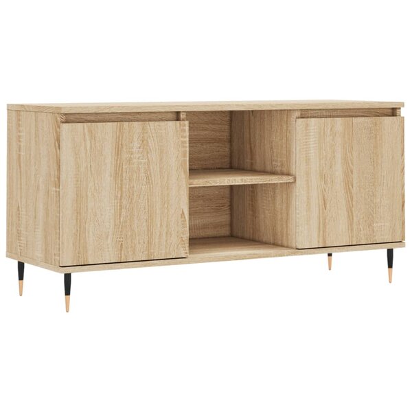 vidaXL Meuble TV chêne sonoma 104x35x50 cm bois d'ingénierie