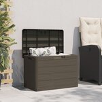 vidaXL Boîte à coussins d'extérieur brun 77 5x44 5x53 cm polypropylène