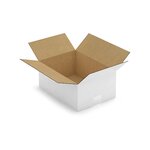 Caisse carton blanche simple cannelure raja 35x25x15 cm (lot de 25)